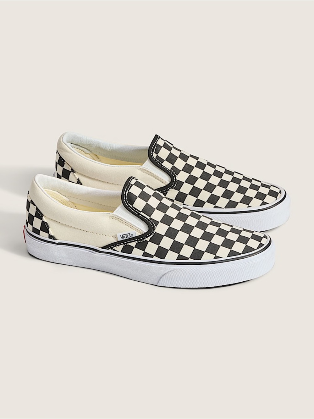 Vans Checkerboard Slip-On Sneakers - Black & White